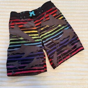 Wonder Nation Shark Print Swim Shorts